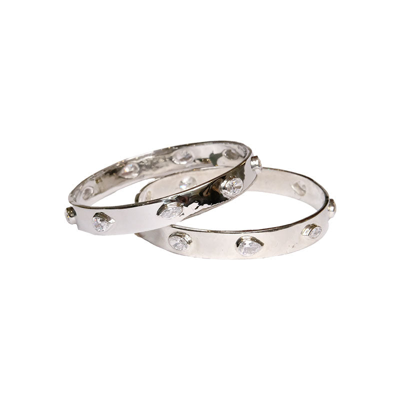 Silver Lakshmi Bangles