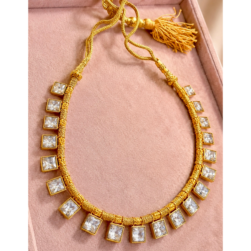 Chaukor Polki Necklace Set
