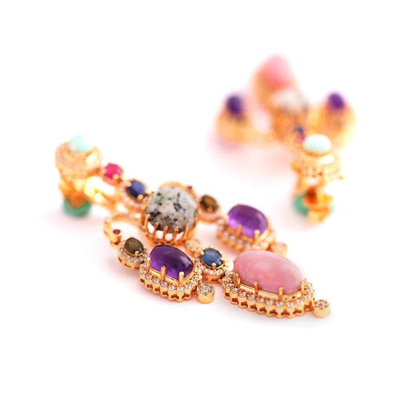 INDIRA PINK EARRINGS