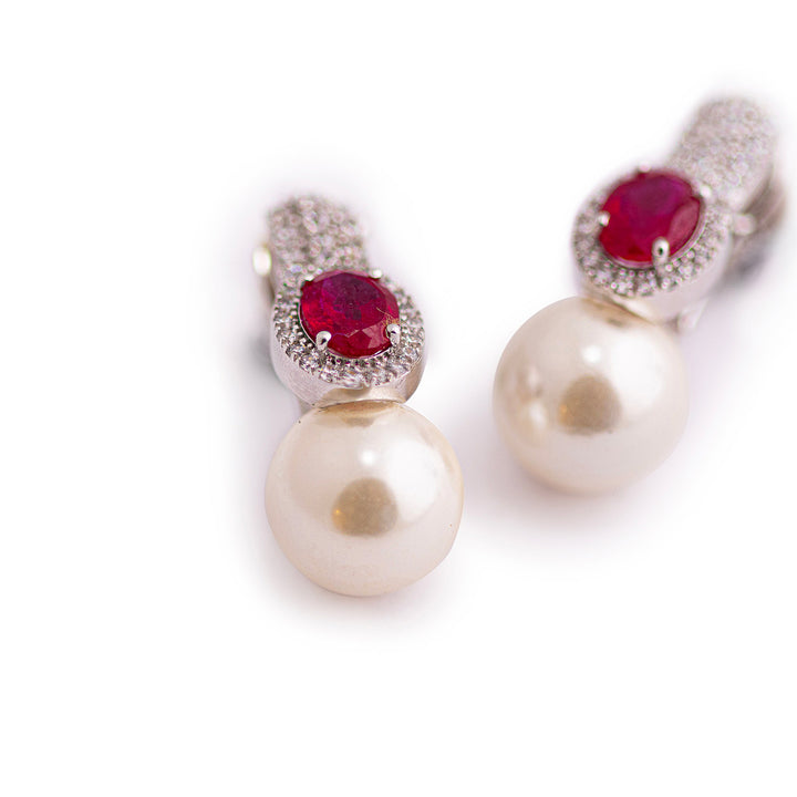 MOGRA RUBY EARRINGS