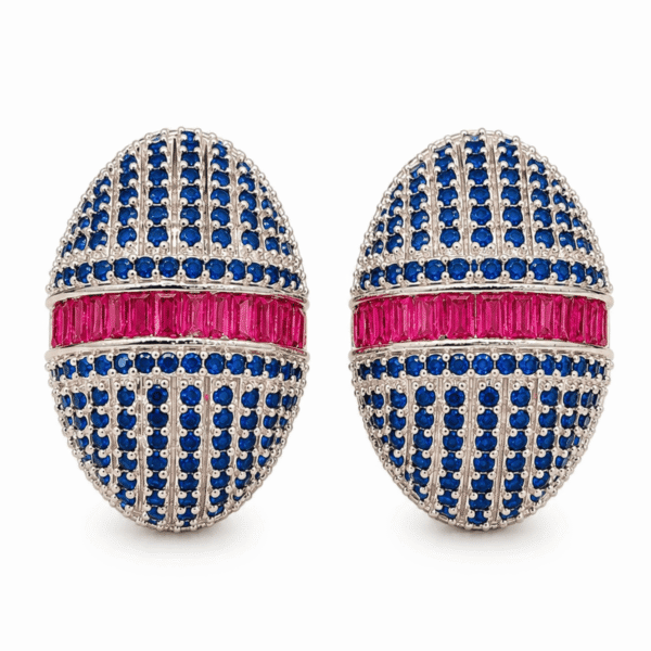Imperial Studs Sapphire Blue & Ruby