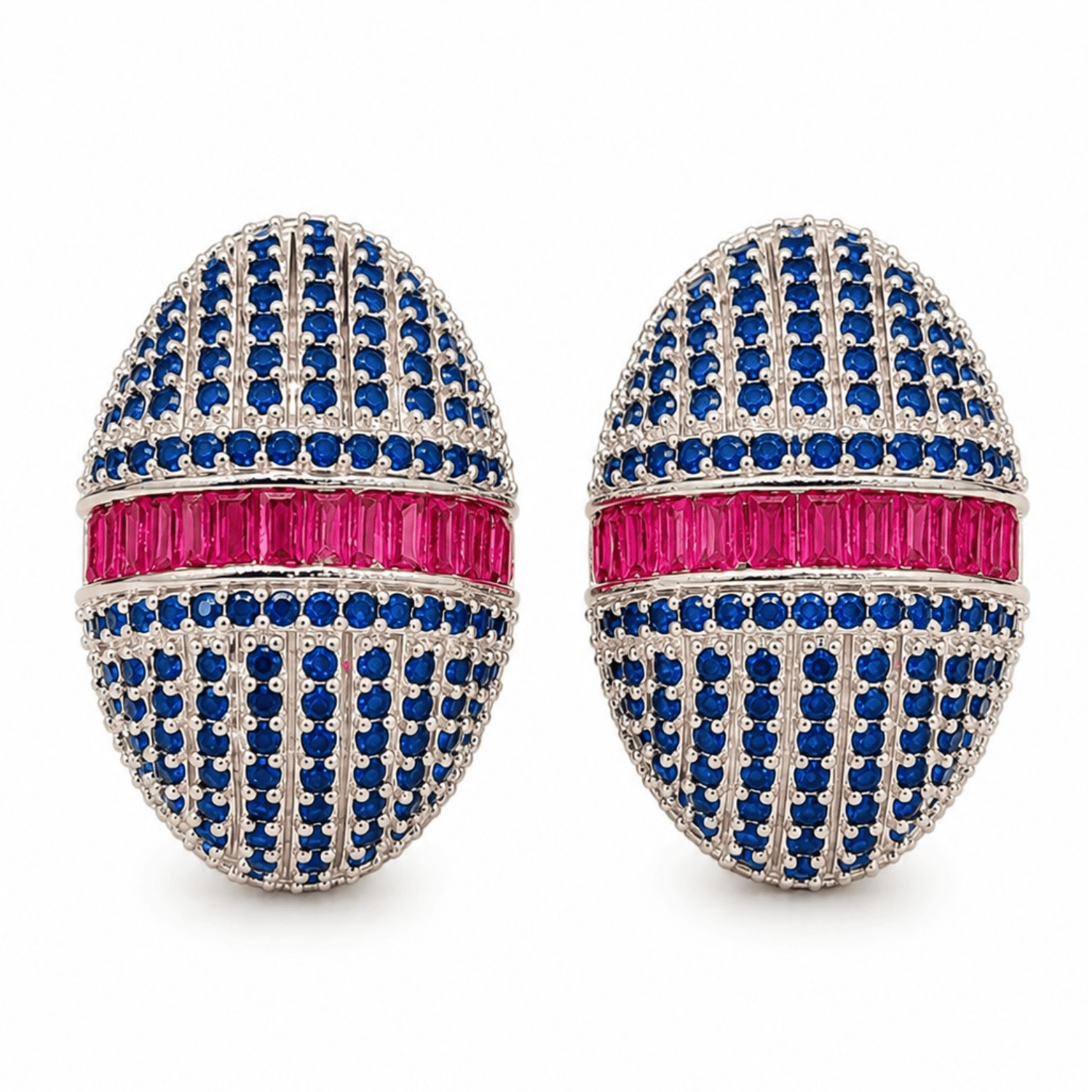 Imperial Studs Sapphire Blue & Ruby